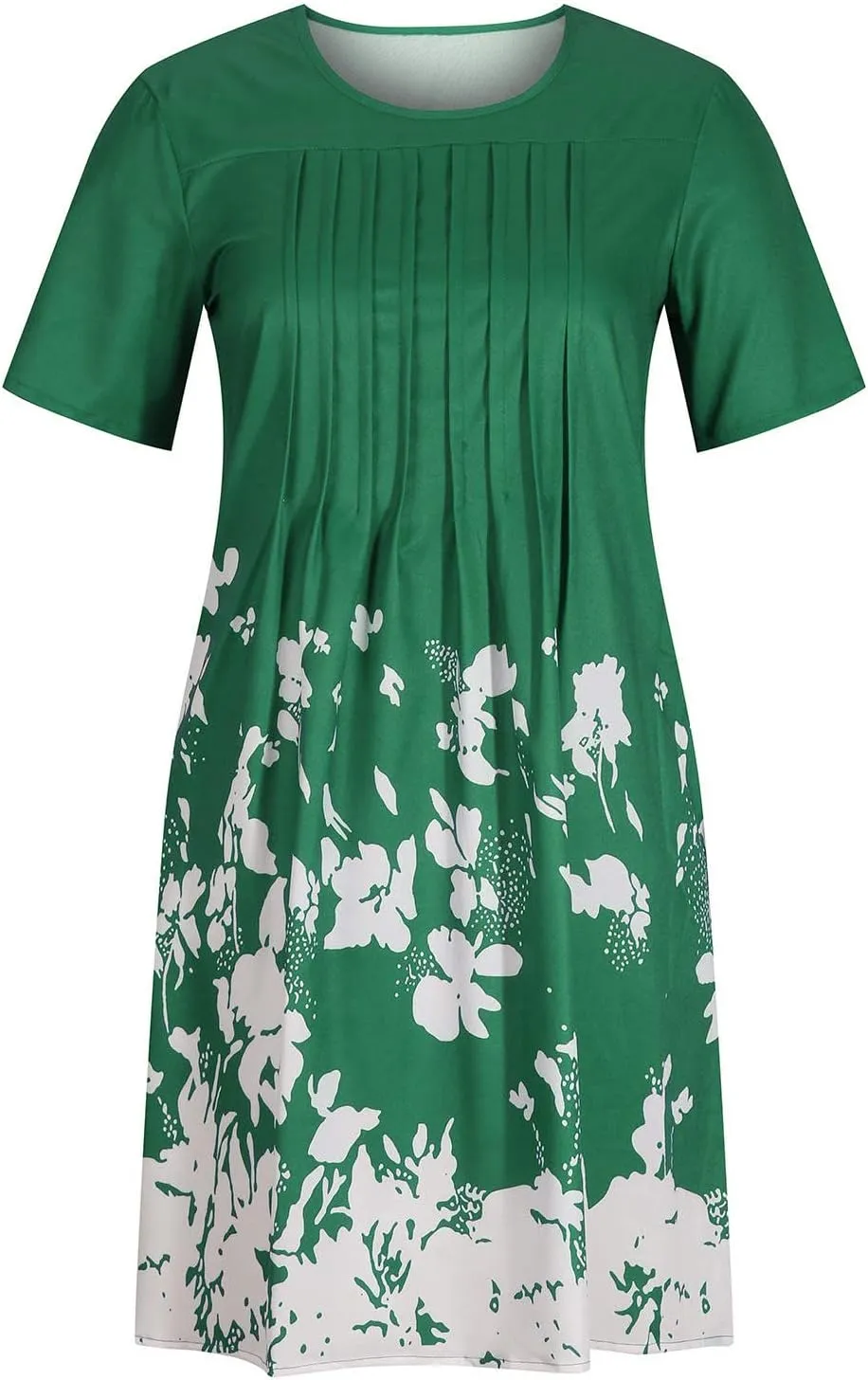 2023 Summer Dress for Women,Short Sleeve Casual Maxi Dress Boho Floral Beach Sun Dress Tshirt Dress with Pockets