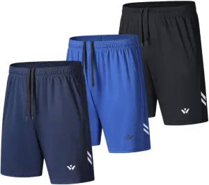 3/5 Pack Athletic Gym Mens Shorts Quick Dry Basketball Shorts with Pockets for Workout Running Casual Activewear