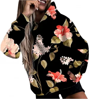 3D Print Women Oversized Hoodie Hoody Sweateshirt Plus Size Tops Tracksuit with Kangaroo Pockets