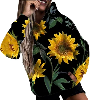 3D Print Women Oversized Hoodie Hoody Sweateshirt Plus Size Tops Tracksuit with Kangaroo Pockets