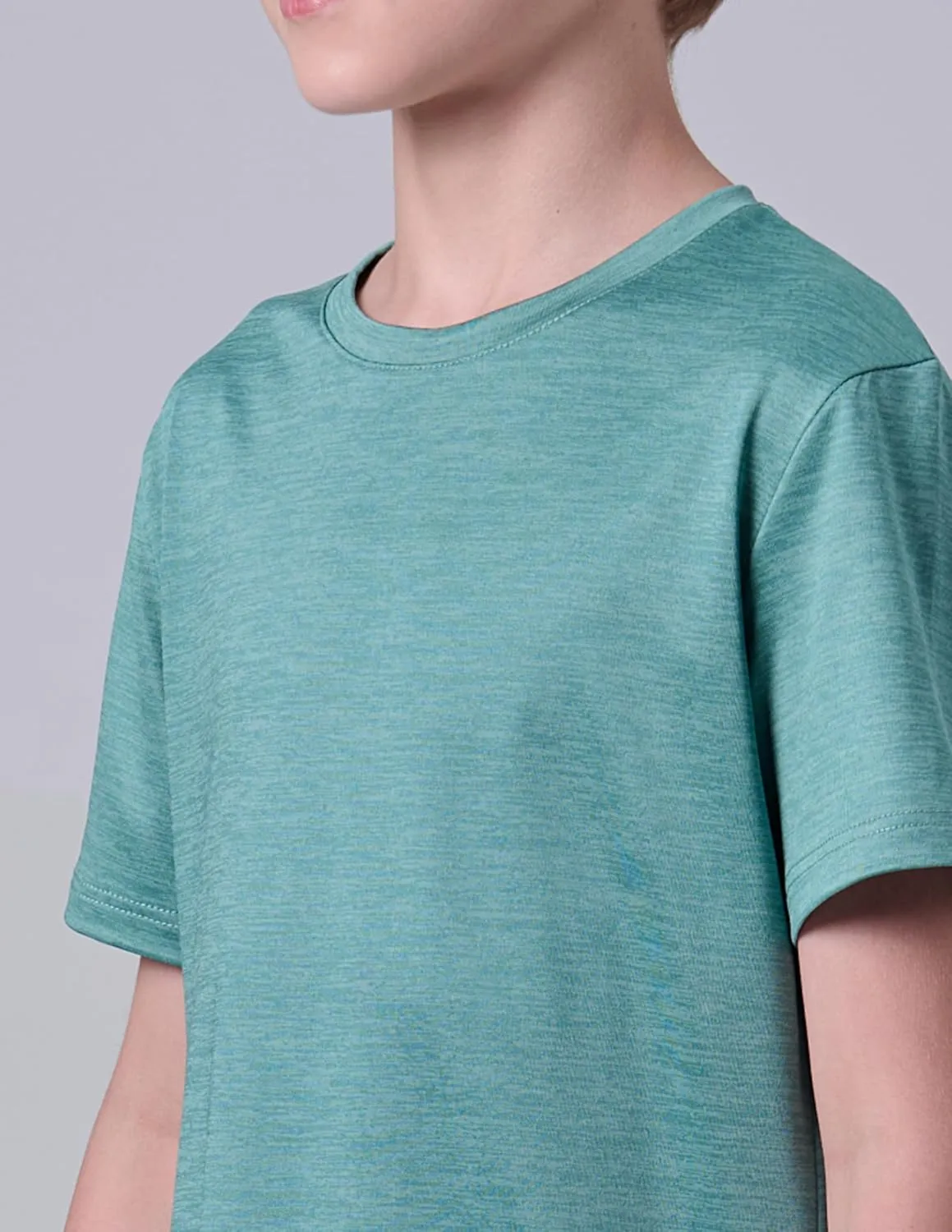 5 Pack Boys Athletic Shirts, Youth Activewear Dry Fit Tshirts for Kids, Short Sleeve Tees, Bulk Athletic Performance Clothing