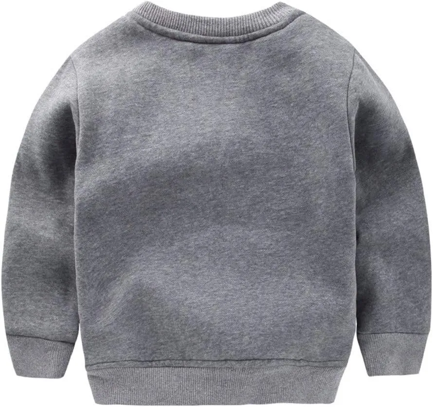 Akyzic Baby Boys Girls Sweatshirts Christmas Reindeer Fleece Crewneck Pullover Xmas Winter Warm Sweaters Tops 2t-6t