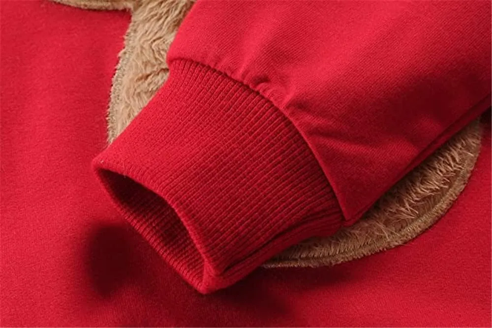 Akyzic Baby Boys Girls Sweatshirts Christmas Reindeer Fleece Crewneck Pullover Xmas Winter Warm Sweaters Tops 2t-6t