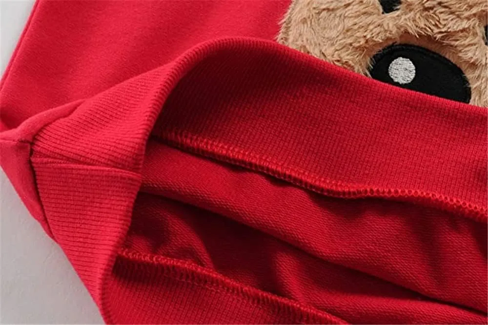 Akyzic Baby Boys Girls Sweatshirts Christmas Reindeer Fleece Crewneck Pullover Xmas Winter Warm Sweaters Tops 2t-6t