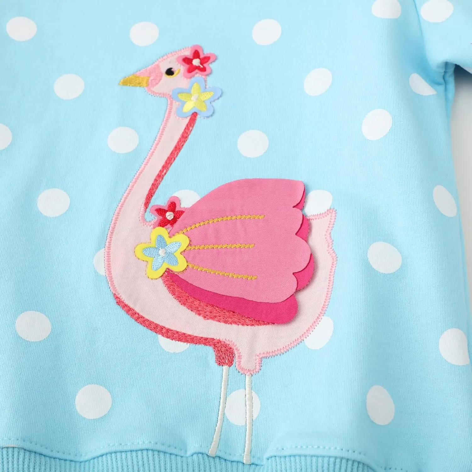 Akyzic Little Girls Sweatshirts Cotton Long Sleeve Crewneck Pullover Toddler Kids Winter Warm Shirt Sweater Tops 2t-8t