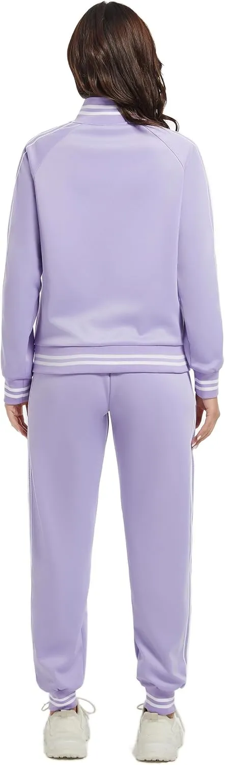 ANOTWENER Women's Jogging Suits Tracksuit Set Workout Long Sleeve Outfits Gym Stripe 2 Piece Set Sweatsuits with Pockets