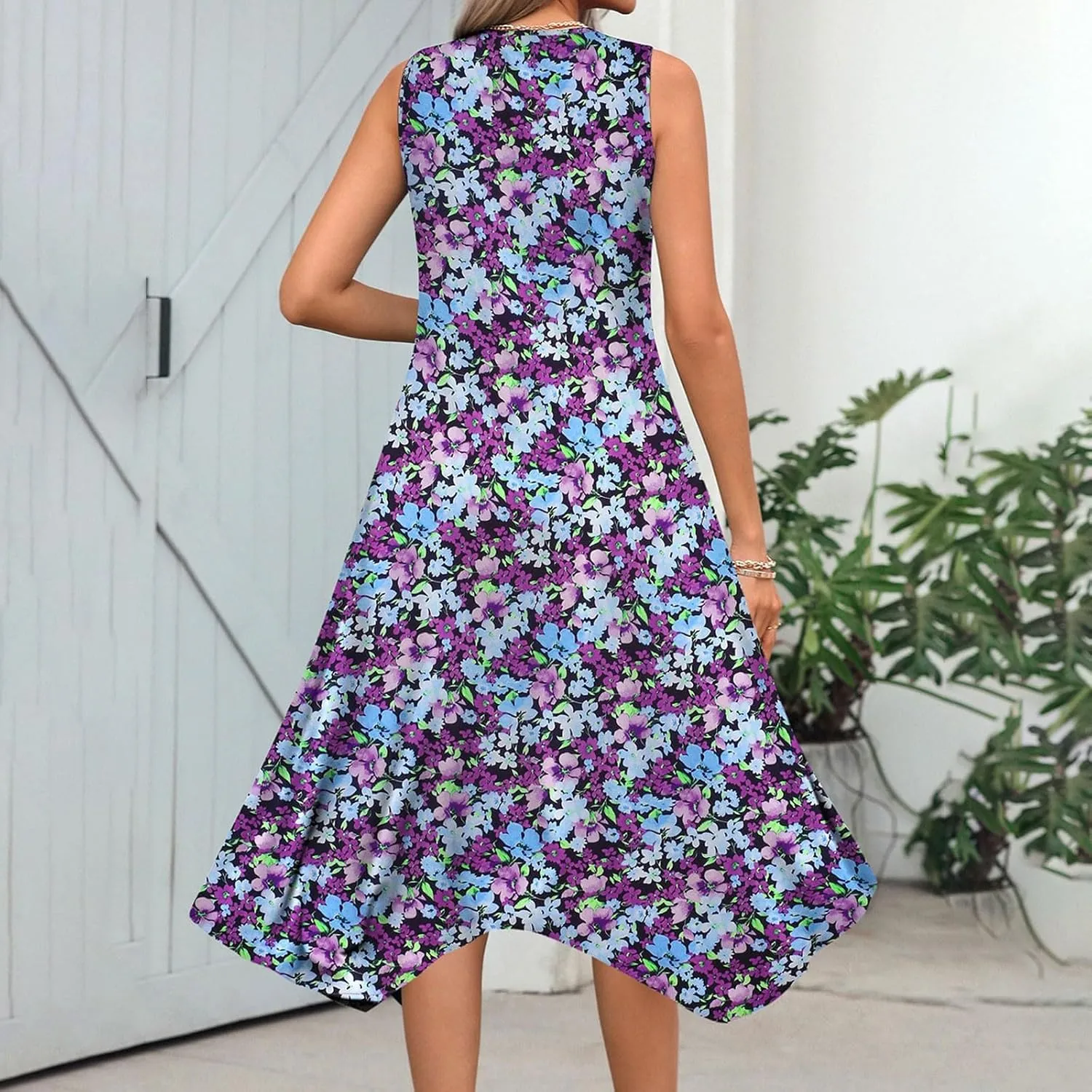 Azeralia Summer Dress Sleeveless Midi Dress for Women Sundresses for Women 2024 Sundress Plus Size Bodycon Dresses for Women