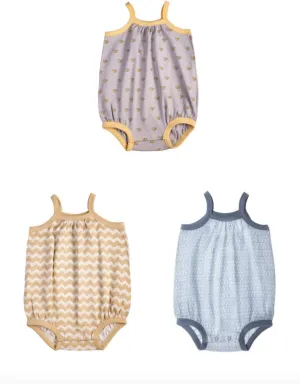 Baby Girl Organic Cotton Bubble Suits/Jumpers 3 Piece Set