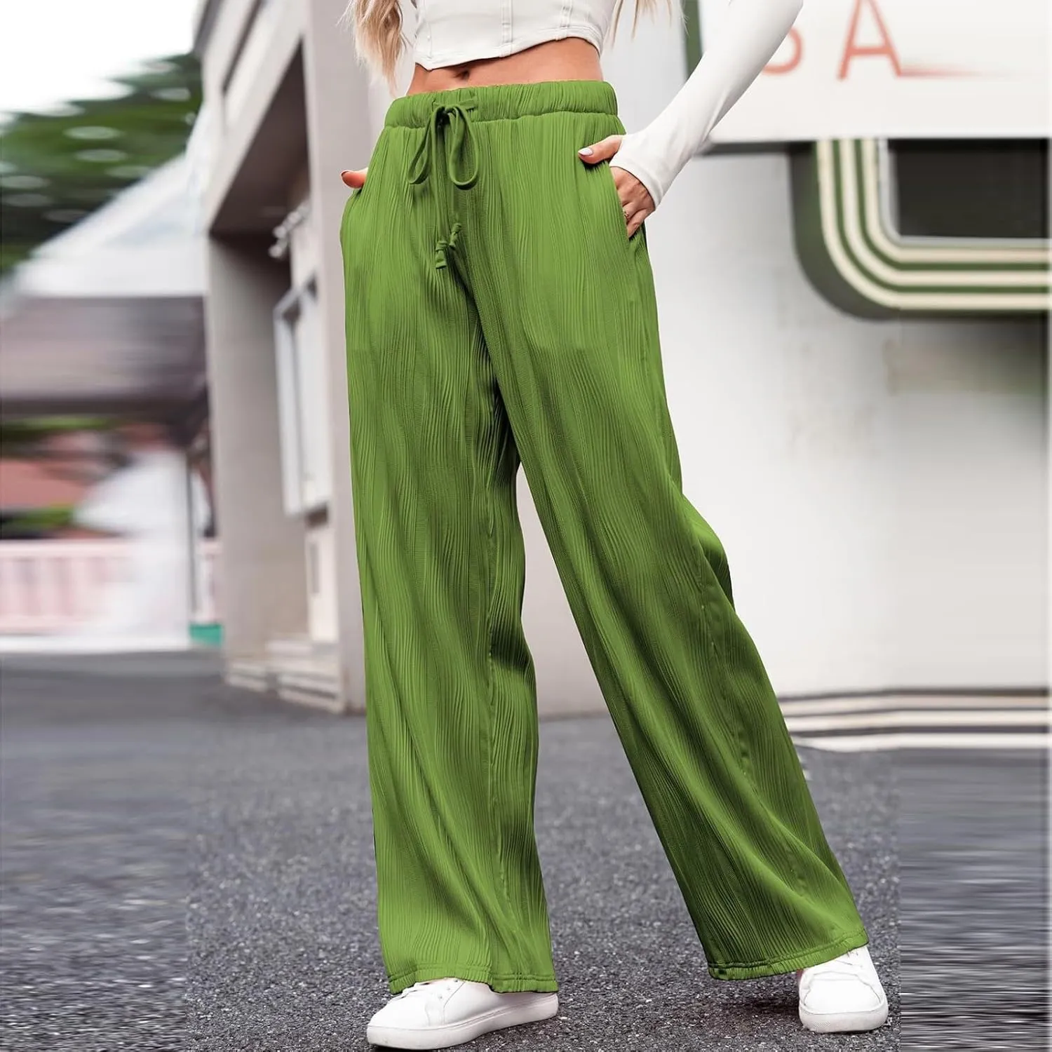 Baggy Sweatpants for Women Jogger Pant High Waisted Drawstring Waist Wide Leg Lounge Joggers Bottoms Sweat Pants