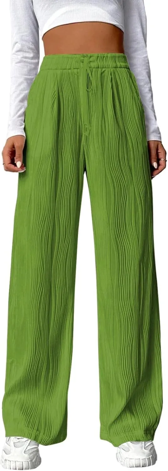 Baggy Sweatpants for Women Jogger Pant High Waisted Drawstring Waist Wide Leg Lounge Joggers Bottoms Sweat Pants