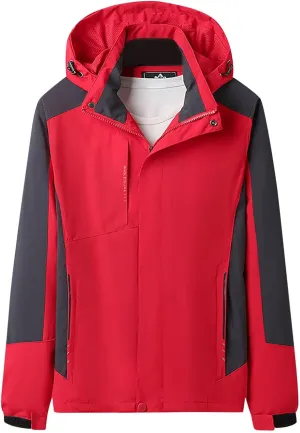 Binmer Mens Womens Rain Jackets Waterproof Windproof Warm Windbreaker Lightweight Rain Coat Outdoor Mountaineering Jackets