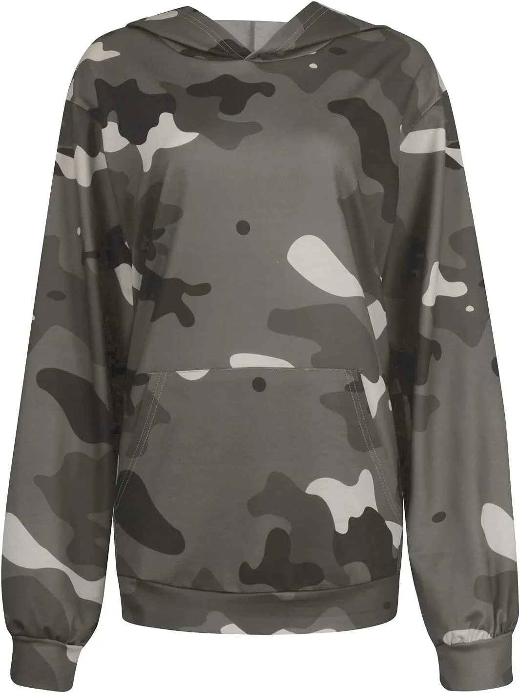 Camoflauge Clothing Women Oversized Hoodie Sweateshirt Boyfriend Shirts Tracksuit with Kangaroo Pockets