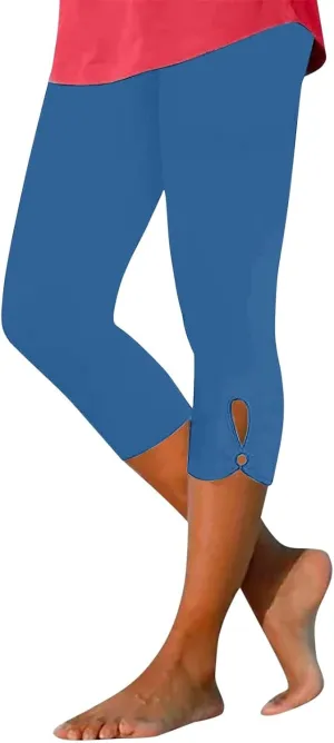 Capri Leggings for Women 2024 Women Capris Leggings Classic American Flag Print Yoga Running Pants Soft Tights Capri