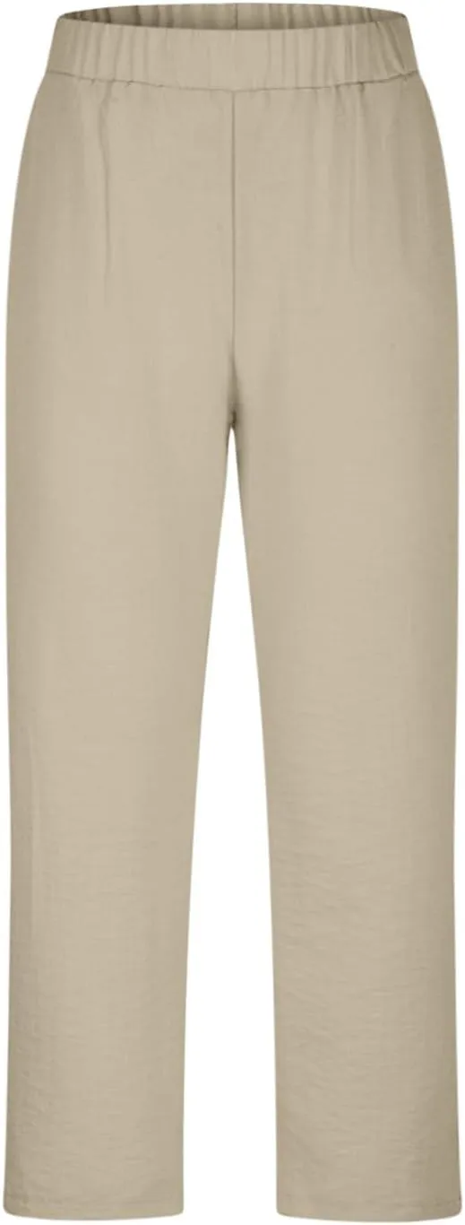 Capri Pants for Women Dressy Casual Stretch Summer 3/4 Length Trousers Wide Leg Cotton Linen Petite Cropped Pants
