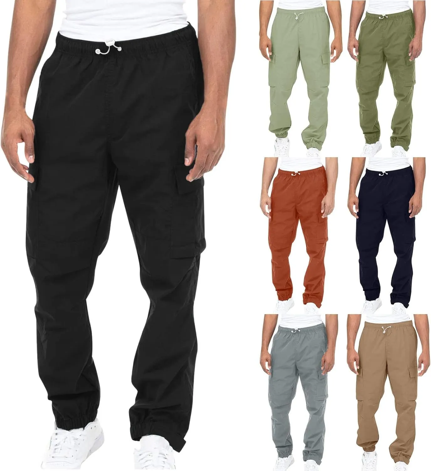 Cargo Pants for Men Big and Tall Outdoor Recreation Athletic Sweatpants Mens Fashion Camo Jogger Pants Stylish Cargo