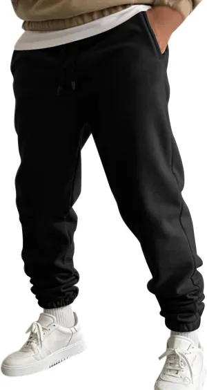 Cargo Pants for Men Relaxed Fit Army Cargo Pants Sports Mens Premium Slim Fleece Pants Zipper Pockets Athletic Jogger