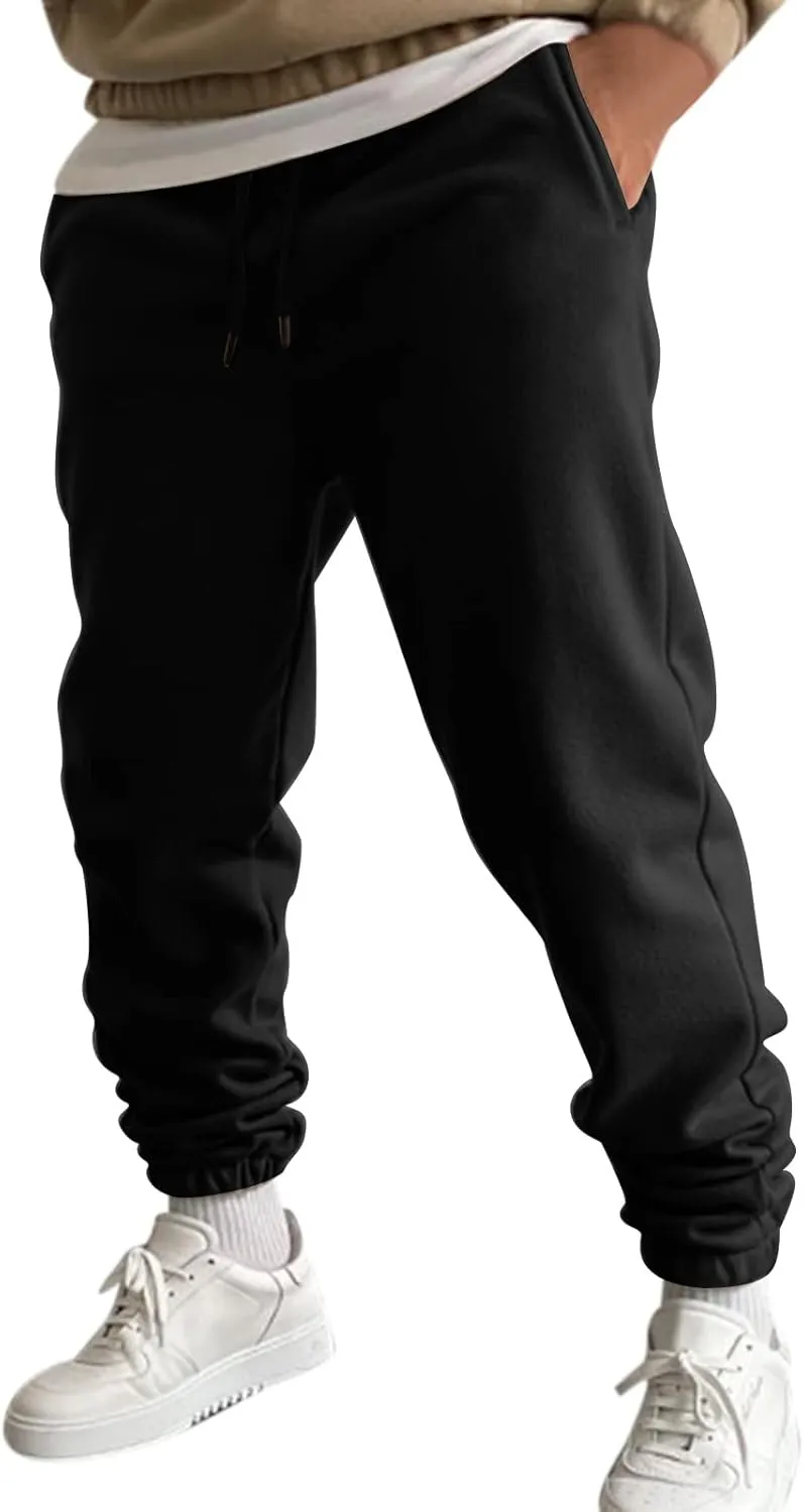 Cargo Pants for Men Relaxed Fit Army Cargo Pants Sports Mens Premium Slim Fleece Pants Zipper Pockets Athletic Jogger