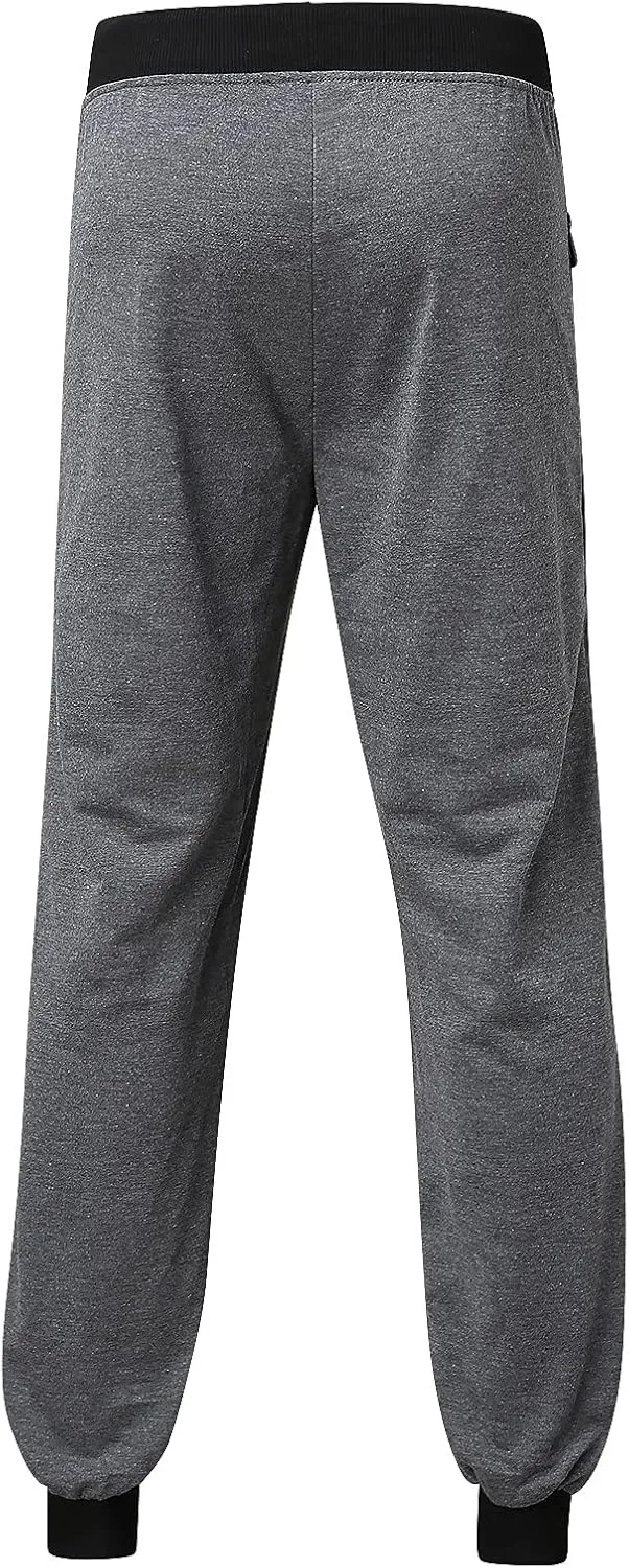 Cargo Sweatpants for Men Mens Lounge Pants Joggers Warm Fleece Heavyweight Gym Athletic Running Track 5 Pocket Winter