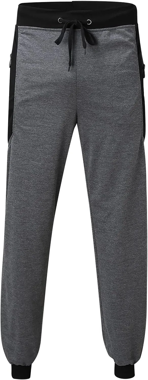 Cargo Sweatpants for Men Mens Lounge Pants Joggers Warm Fleece Heavyweight Gym Athletic Running Track 5 Pocket Winter