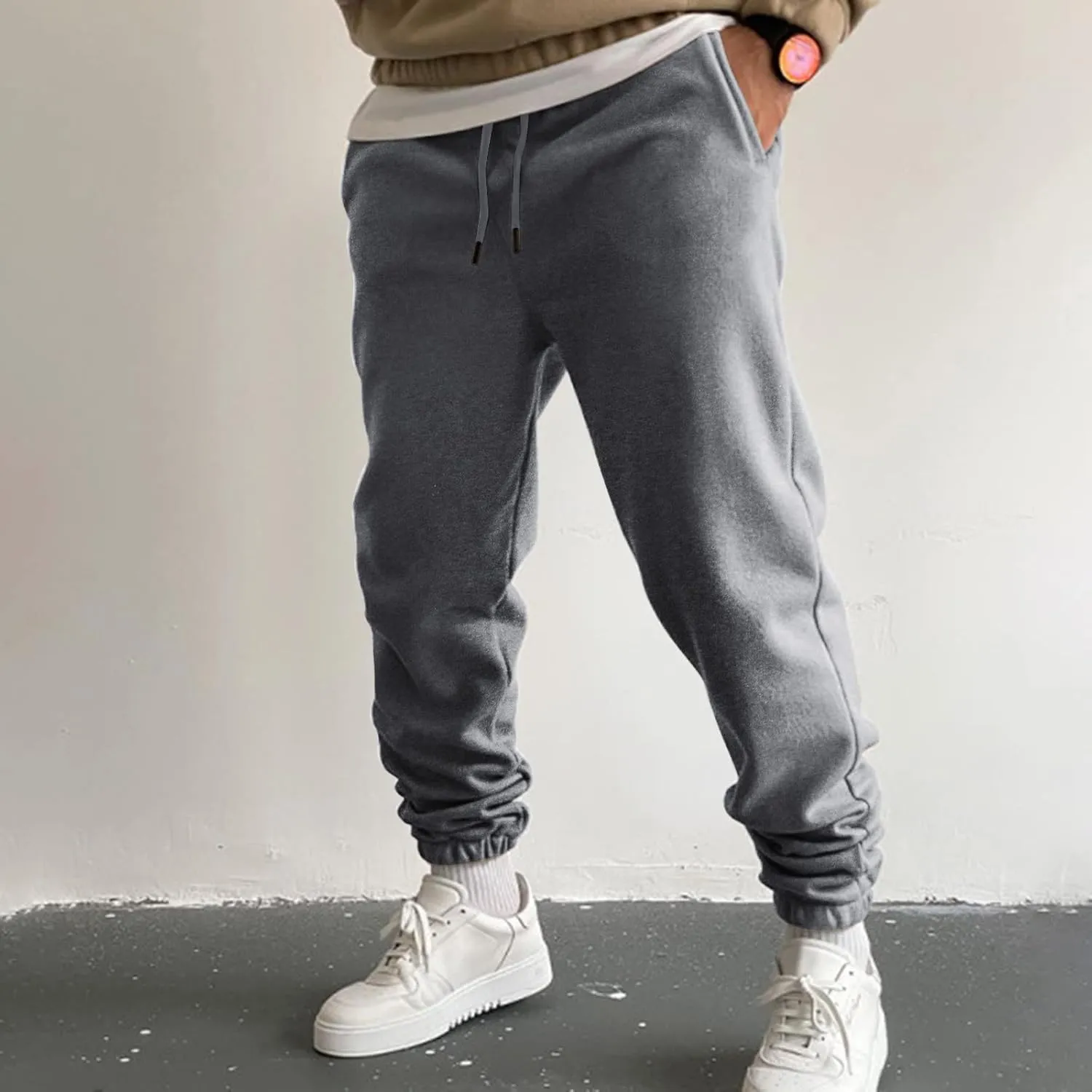 Cargo Sweatpants for Men Mens Lounge Pants Men's Slim Fit Gym Running Workout Pants Athletic Drawstring Jogger Pants