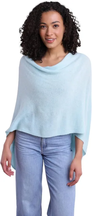 Cashmere -100% Cashmere Draped Dress Topper Poncho