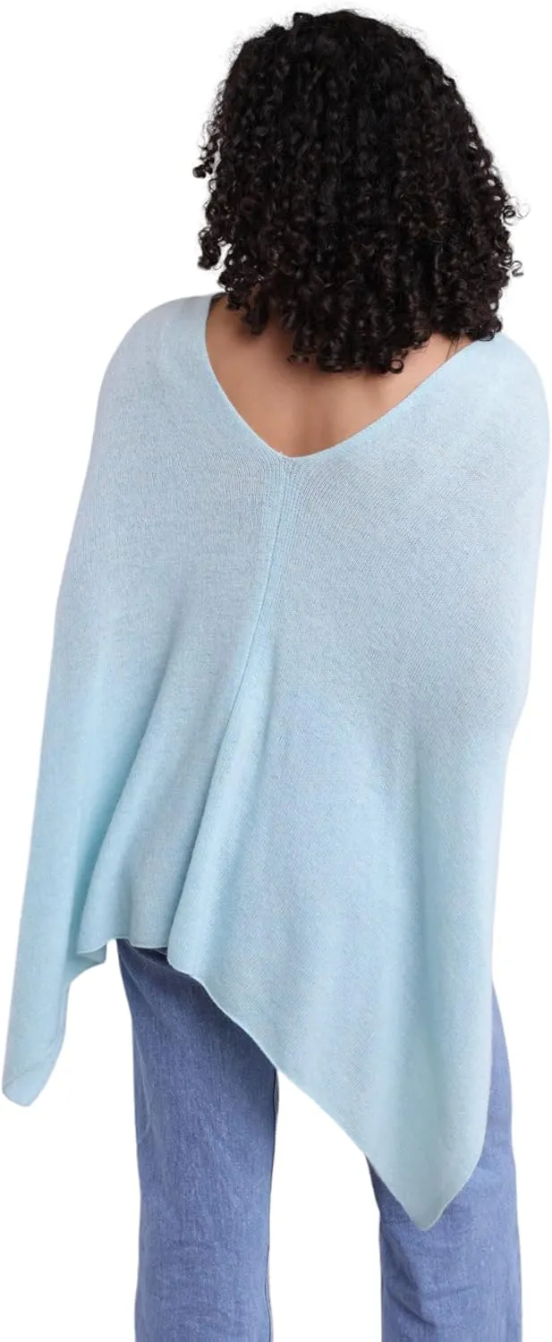 Cashmere -100% Cashmere Draped Dress Topper Poncho