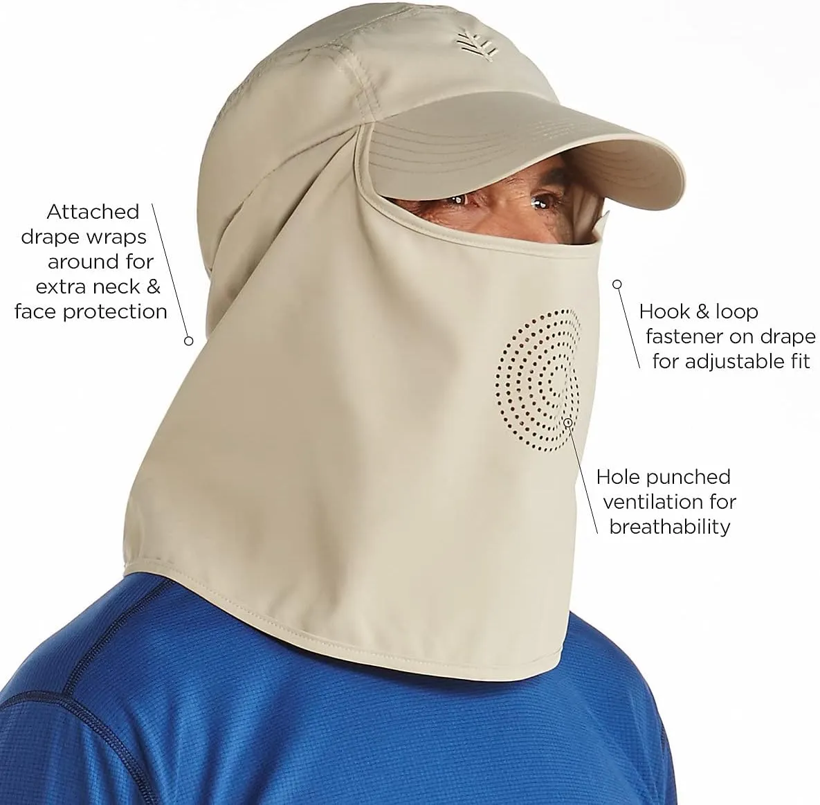 Coolibar UPF 50  Men's Logan Ultra Sun Hat - Sun Protective