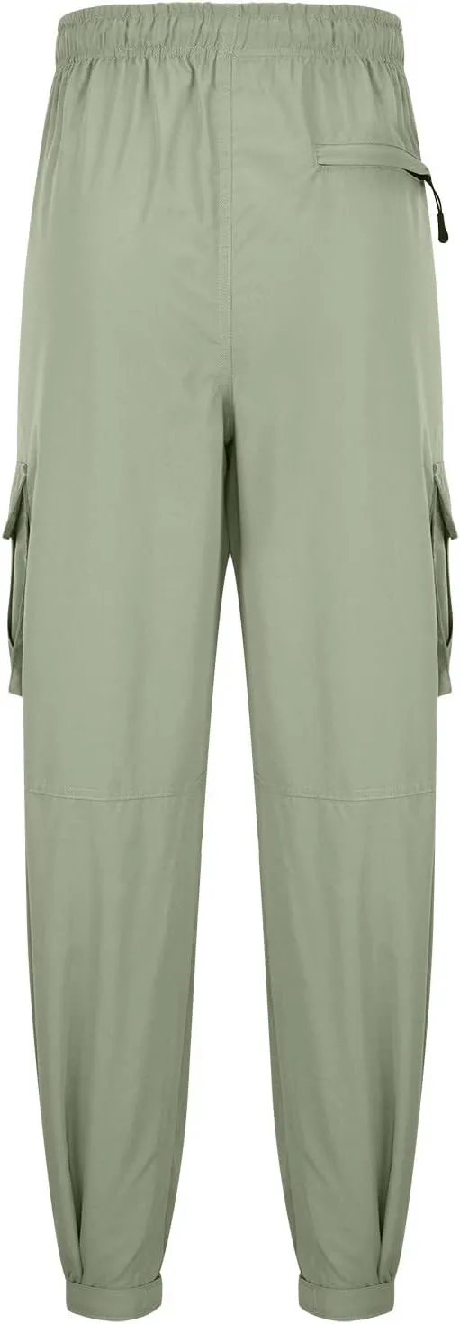 Cotton Men's Cargo Jogger Pants Elastic Multi Pockets Relax Drawstring Outdoor Daily Hiking Camping Activewear Travel