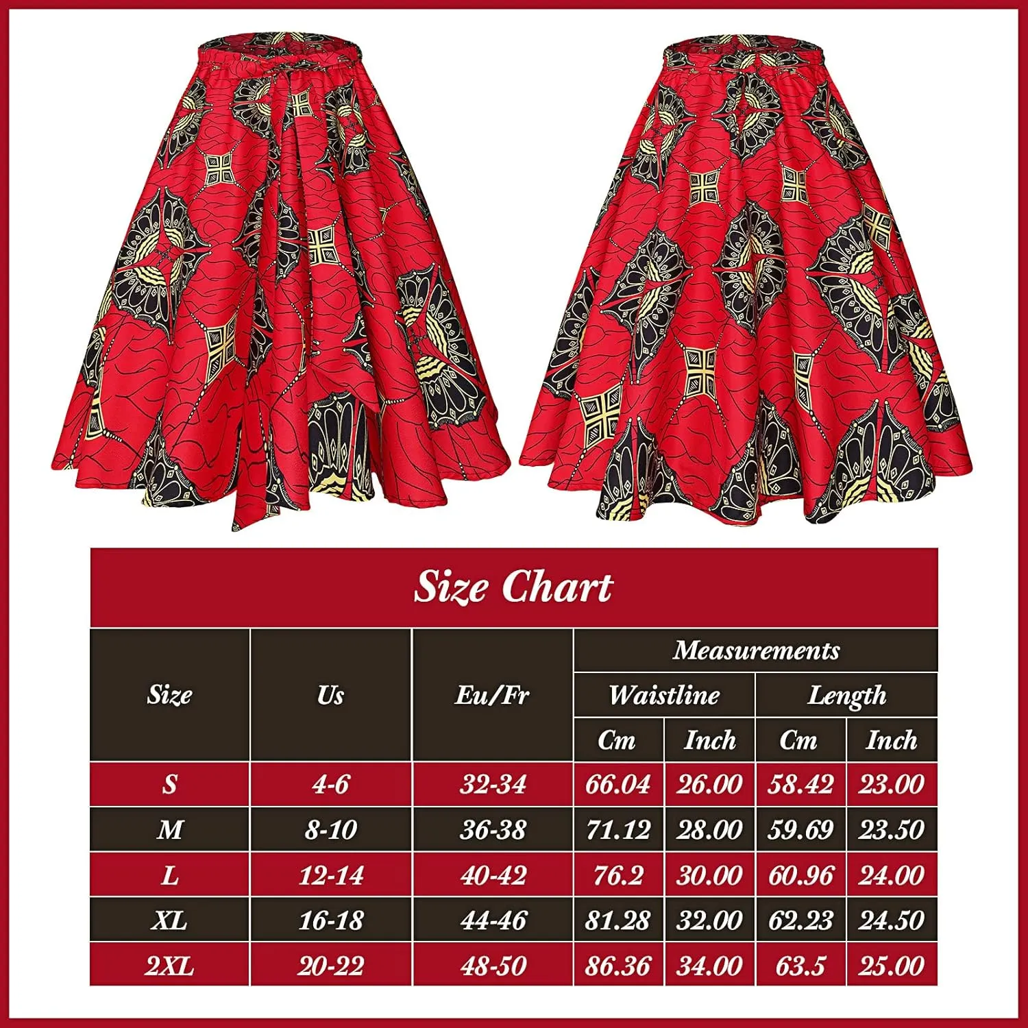 Coume 3 Pcs Women African Dashiki Skirt Traditional Costume African Bohemian Head Wrap Scarf Drop Dangle Earring