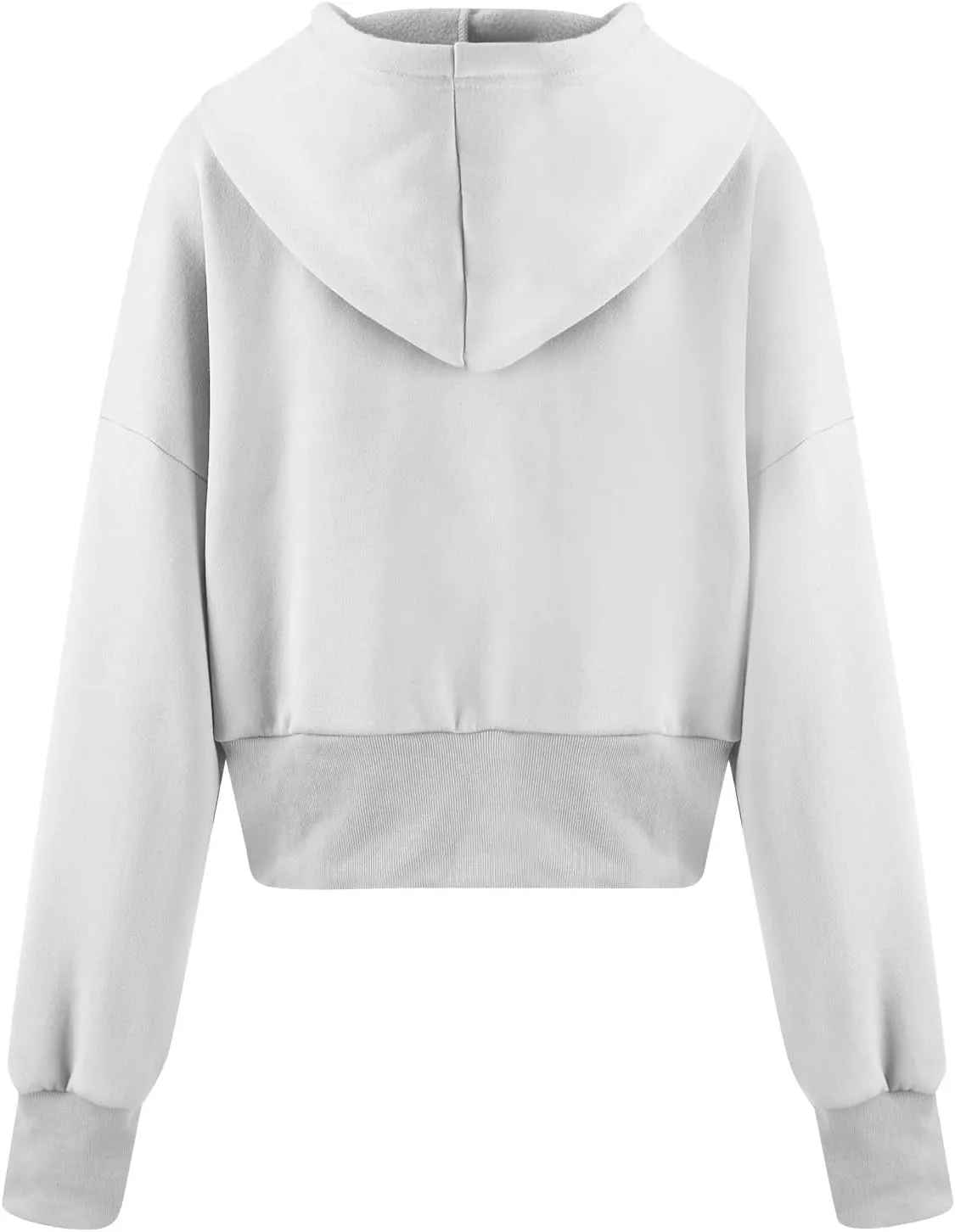 Cropped Zip Up Hoodie Women Fleece Jacket Y2k Oversized Sweatshirt Casual Loose Fit Crop Hoodie Workout Coats