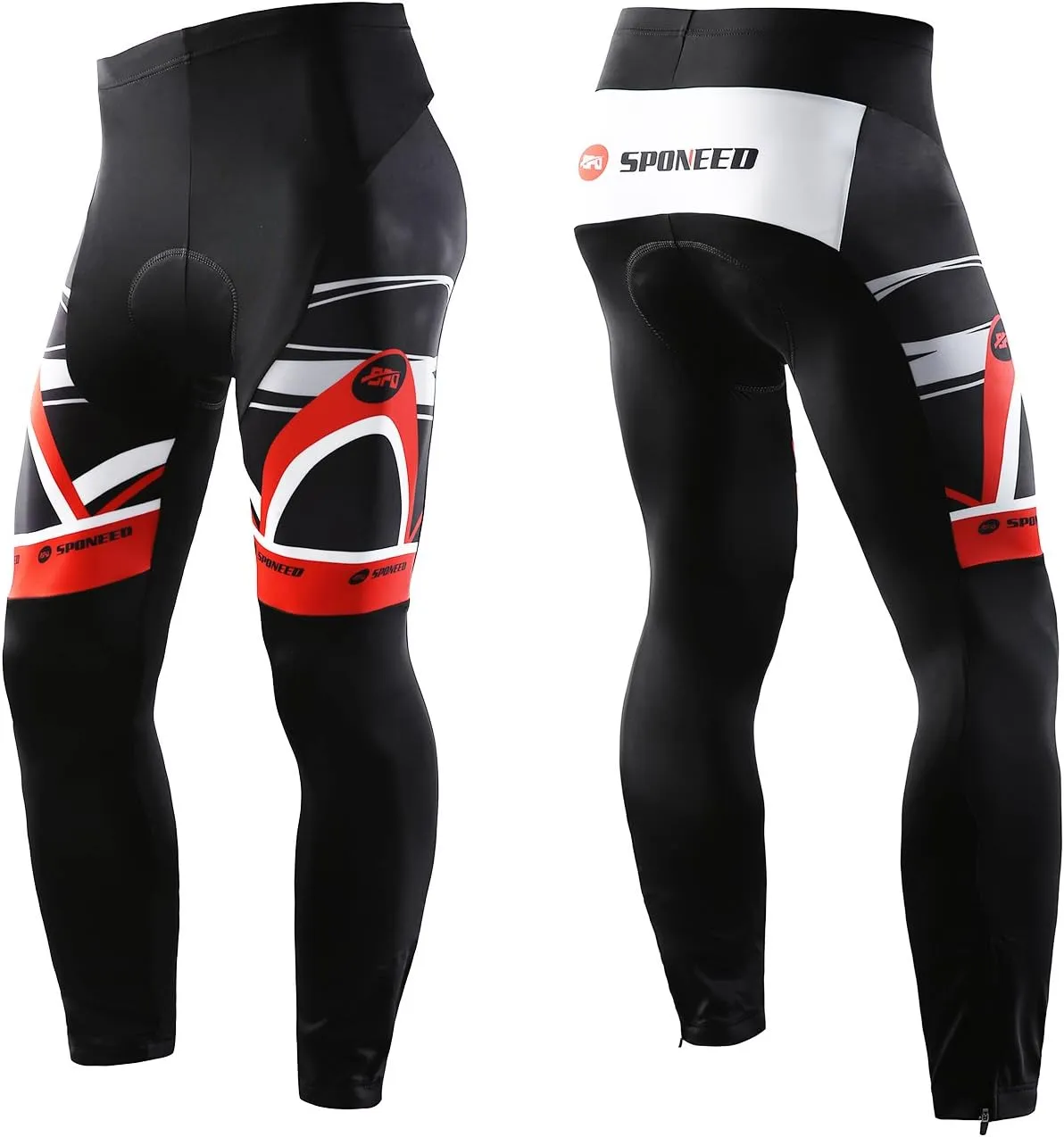 Cycling Pants for Men Road Bike Compression Tights Winter Biking Bottoms with Padding UV Proof