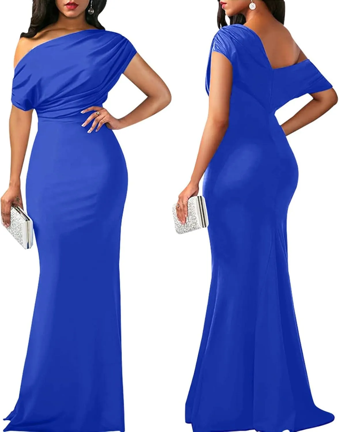 Dress for Women Off Shoulder Bodycon Maxi Dress Elegant Sleeveless Off Shoulder Formal Dress Party Evening Dress