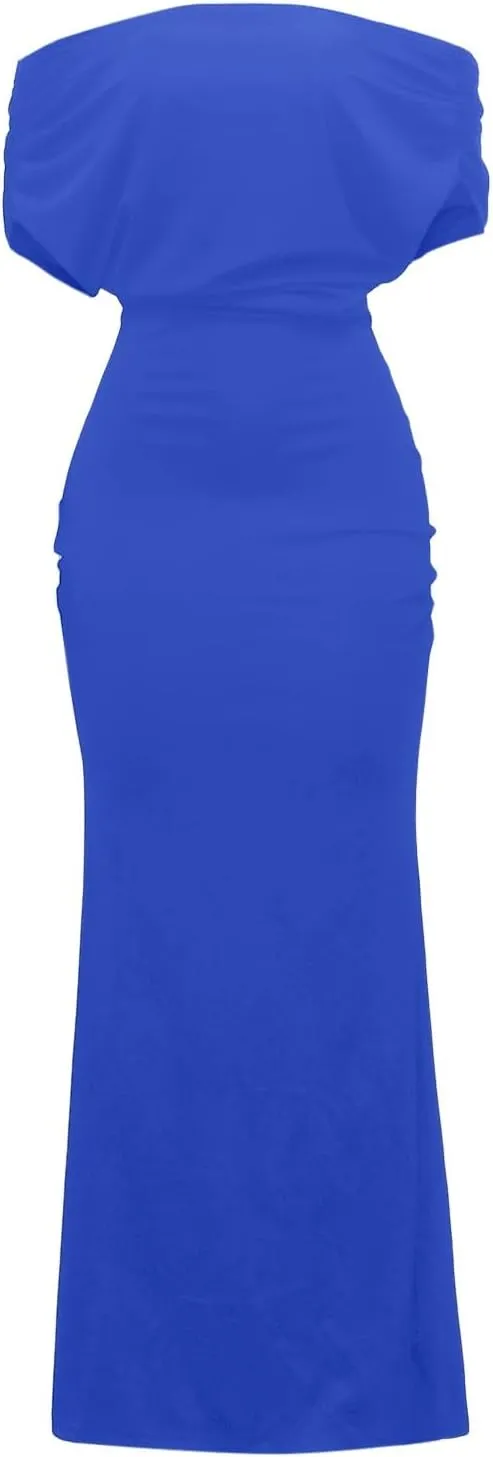 Dress for Women Off Shoulder Bodycon Maxi Dress Elegant Sleeveless Off Shoulder Formal Dress Party Evening Dress