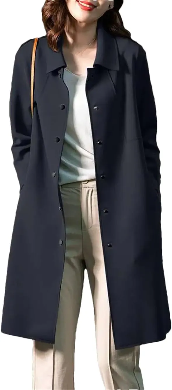 Dvbfufv Spring Autumn Women Trench Jackets Women Long Trench Coat Women Casual Thin Oversize Jackets
