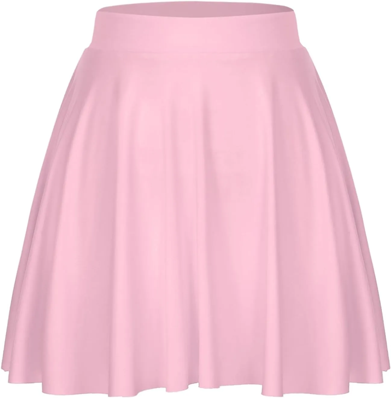 easyforever Flared Mini Skirt for Women Casual Elastic Waistband Pleated Tennis Ruffle Skirts Sportwear