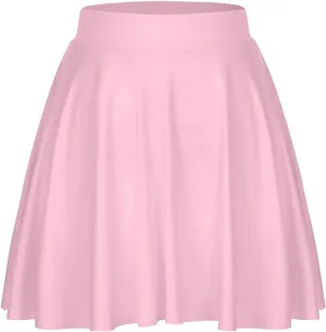 easyforever Flared Mini Skirt for Women Casual Elastic Waistband Pleated Tennis Ruffle Skirts Sportwear