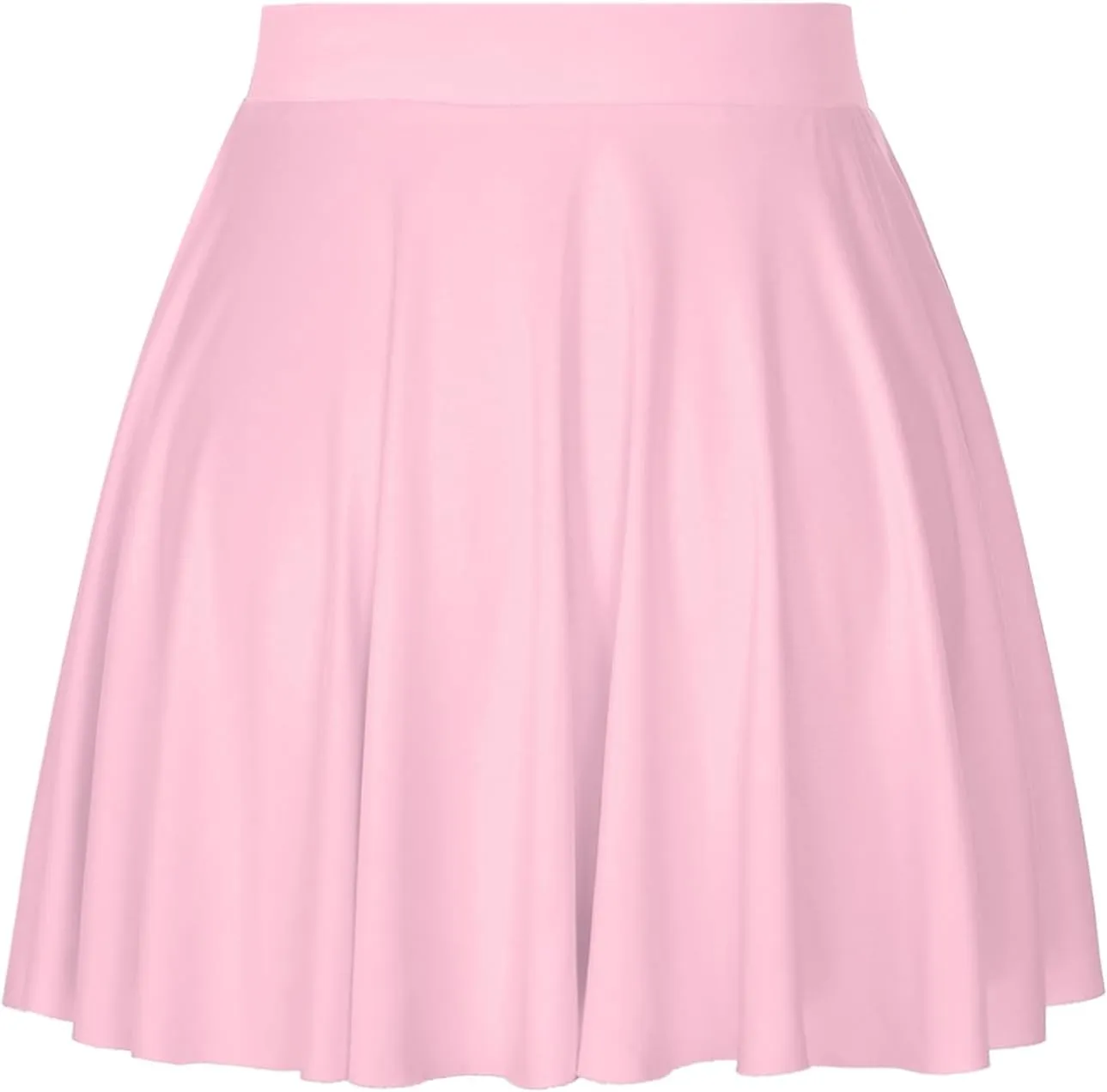 easyforever Flared Mini Skirt for Women Casual Elastic Waistband Pleated Tennis Ruffle Skirts Sportwear