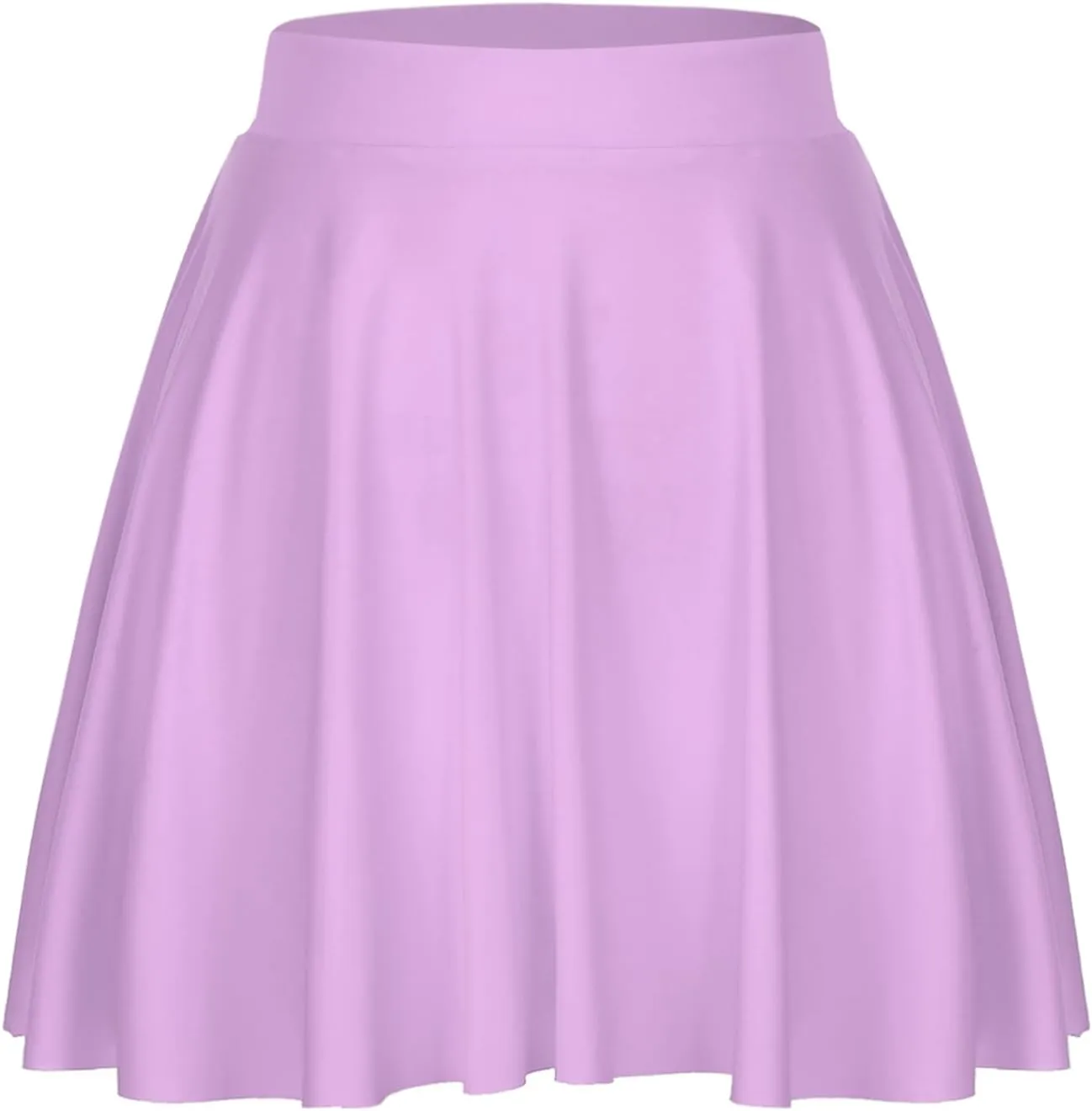 easyforever Flared Mini Skirt for Women Casual Elastic Waistband Pleated Tennis Ruffle Skirts Sportwear