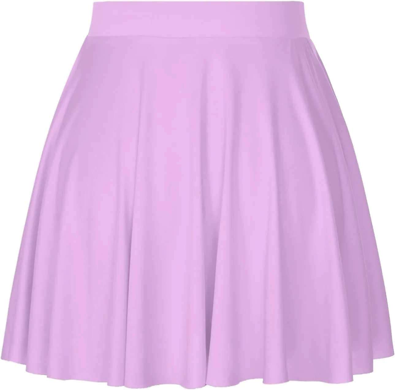 easyforever Flared Mini Skirt for Women Casual Elastic Waistband Pleated Tennis Ruffle Skirts Sportwear