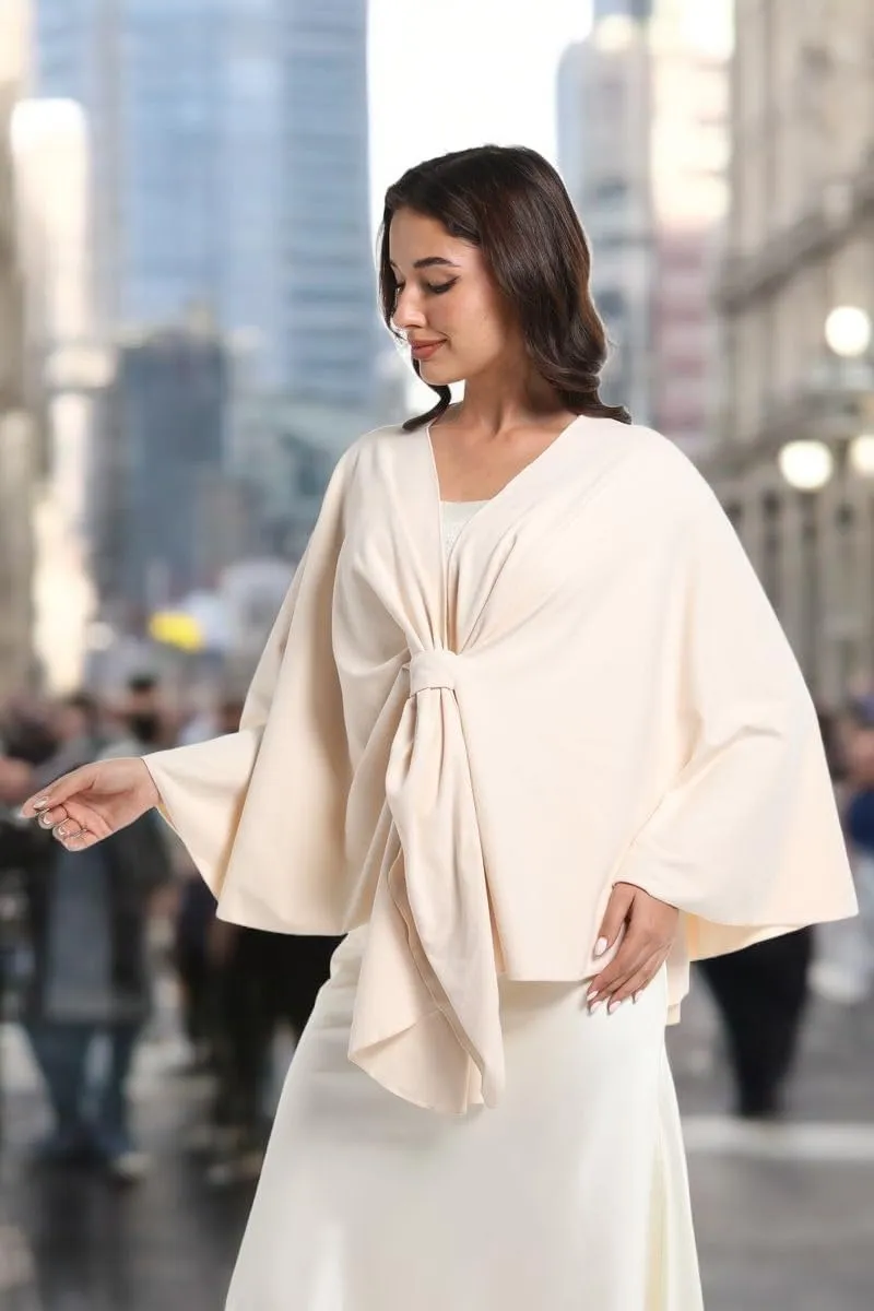 Elegant Shawl Wraps For Women, Warm Open Front Poncho, Cashmere Like Bat Sleeve Ladies Shawls For Winter, Autumn