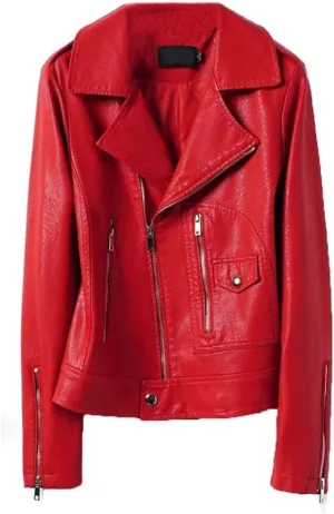 Fashion Moto Biker Leather Jackets Autumn Short Diagonal Zipper Women Real Split Leather Casual Jackets Coats