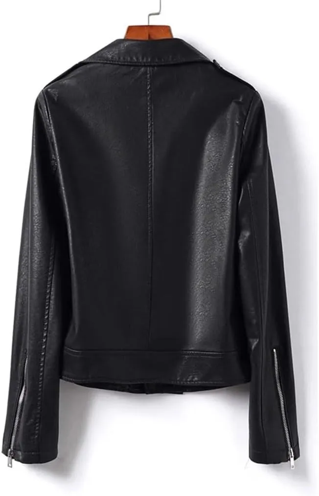 Fashion Moto Biker Leather Jackets Autumn Short Diagonal Zipper Women Real Split Leather Casual Jackets Coats