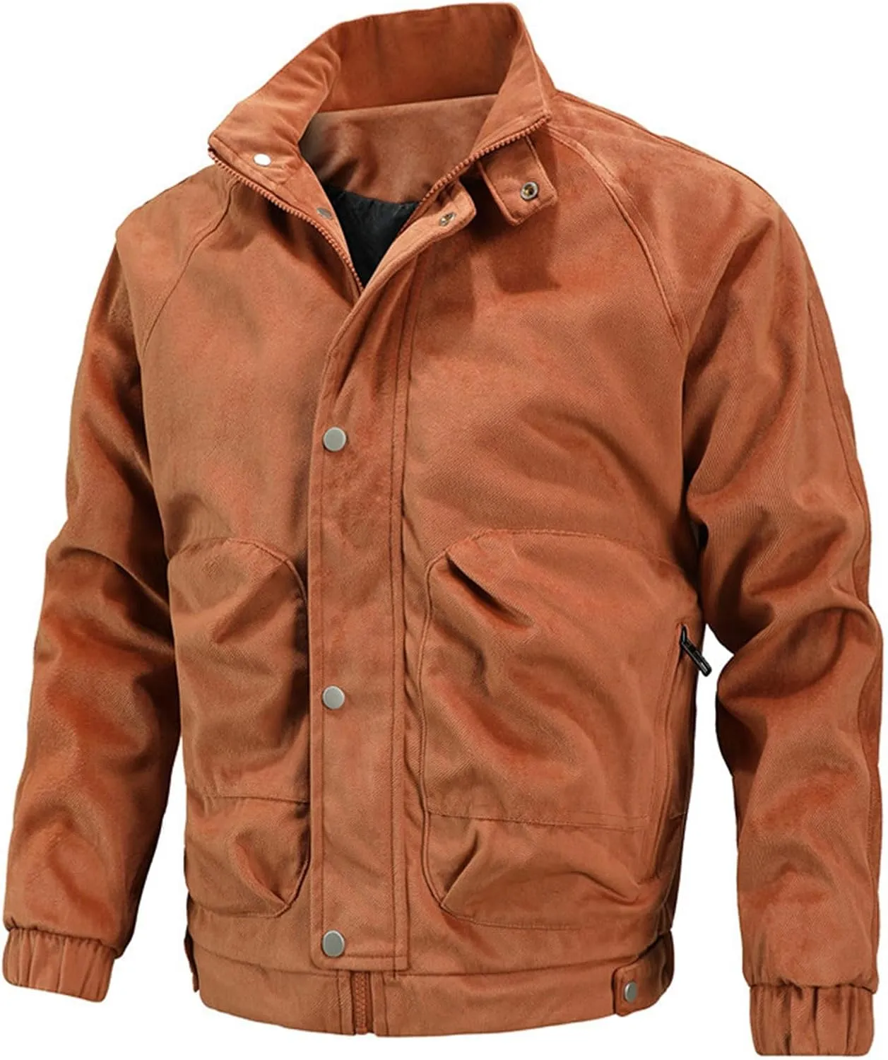 Flight Jackets For Men Zip Up Windbreaker Jacket Lightweight Casual Thermal Coat Oversized Windproof Jackets