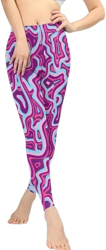 Floral Humming Bird Over Size Women's High-Waist Yoga Legging Dolphin Galaxy Bee Tie-Dye Jogging Cycling Activewear