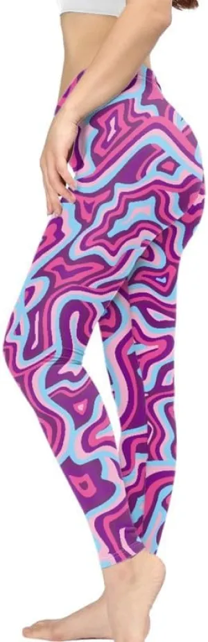 Floral Humming Bird Over Size Women's High-Waist Yoga Legging Dolphin Galaxy Bee Tie-Dye Jogging Cycling Activewear