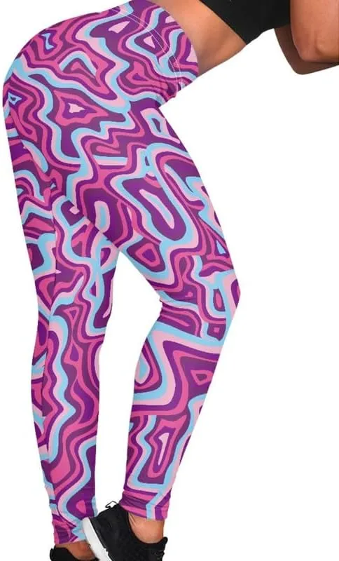Floral Humming Bird Over Size Women's High-Waist Yoga Legging Dolphin Galaxy Bee Tie-Dye Jogging Cycling Activewear