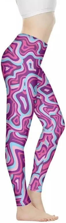 Floral Humming Bird Over Size Women's High-Waist Yoga Legging Dolphin Galaxy Bee Tie-Dye Jogging Cycling Activewear