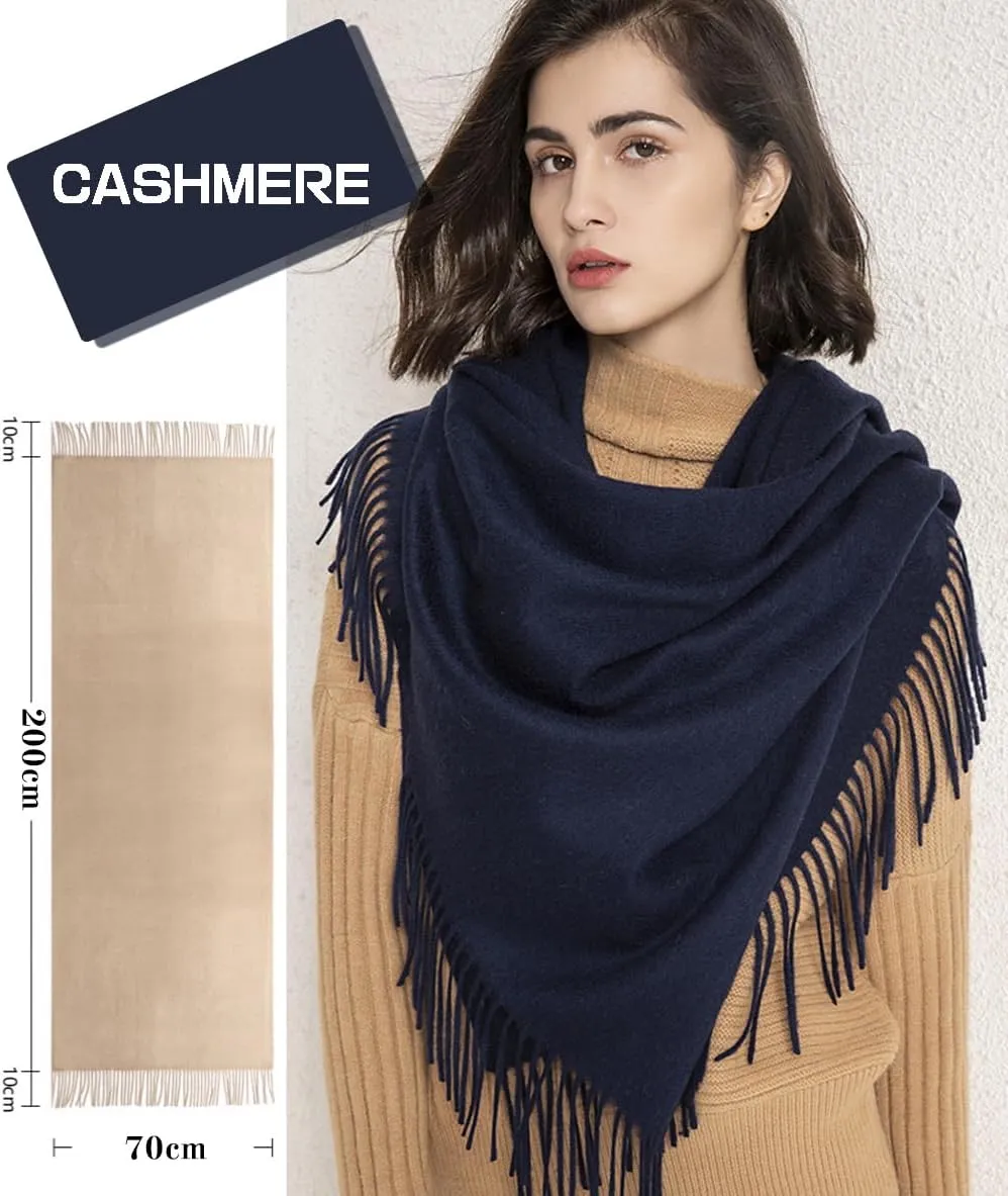 Floralies Cashmere Scarf for Women 80''*27'' Ladies Scarfs Gift Box Pashmina Shawls and Wraps Thick Oversized Scarf Winter