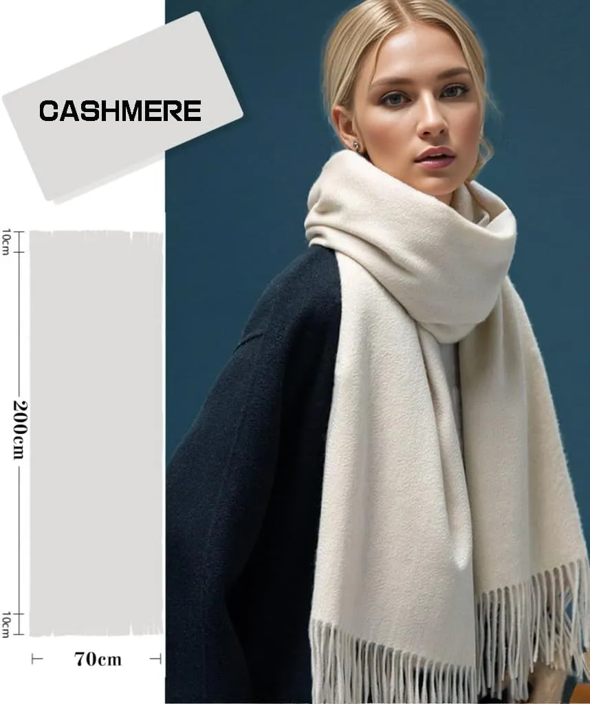 Floralies Cashmere Scarf for Women 80''*27'' Ladies Scarfs Gift Box Pashmina Shawls and Wraps Thick Oversized Scarf Winter