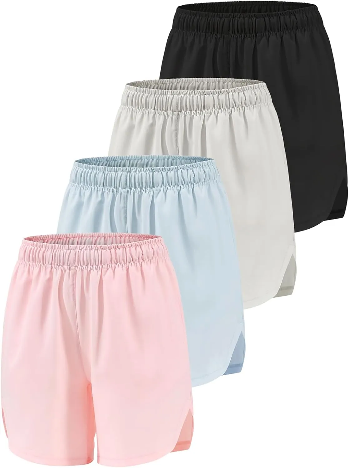 Girls Athletic Shorts with Pockets Running Shorts for Girl,Soccer Short for Kids Teens Basketball Workout
